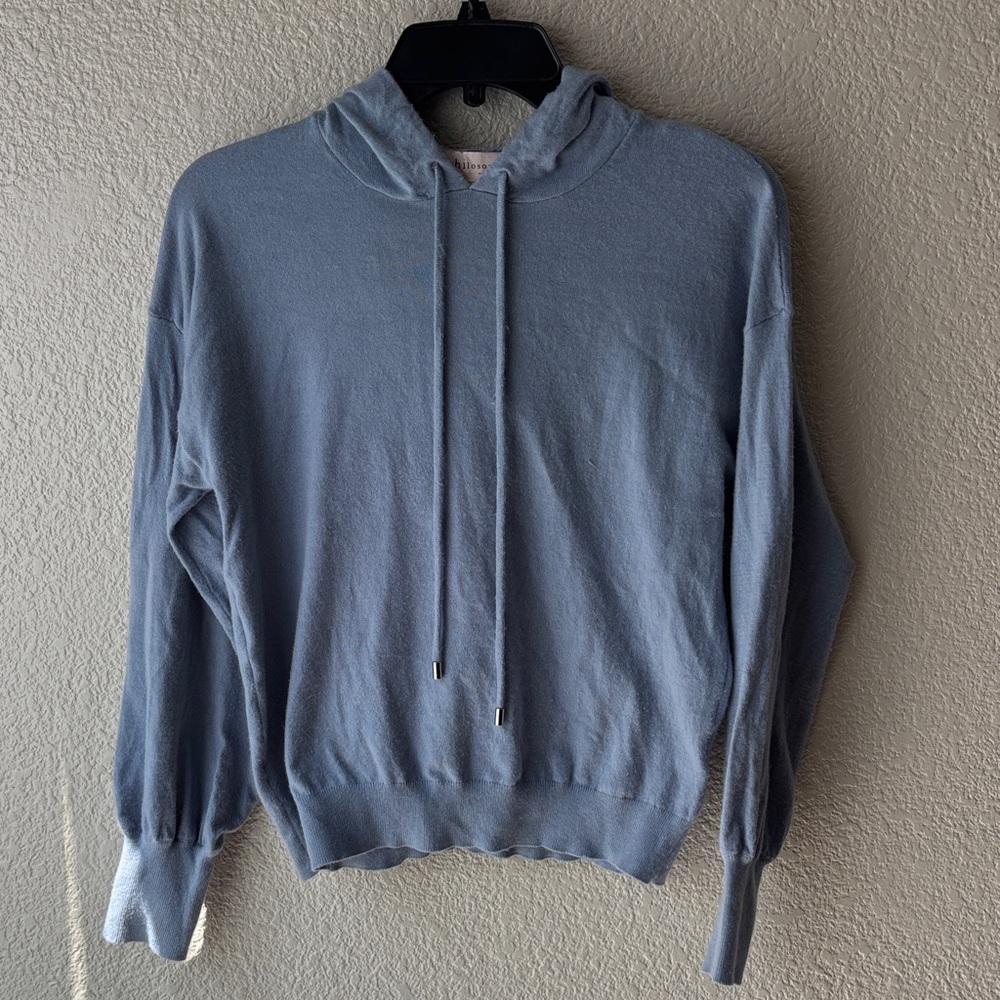 Philosophy Light Blue Knit Hoodie